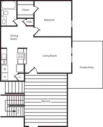 Falcon Lair Apartments One Bedroom