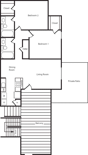 Falcon Lair Apartments Two Bedroom
